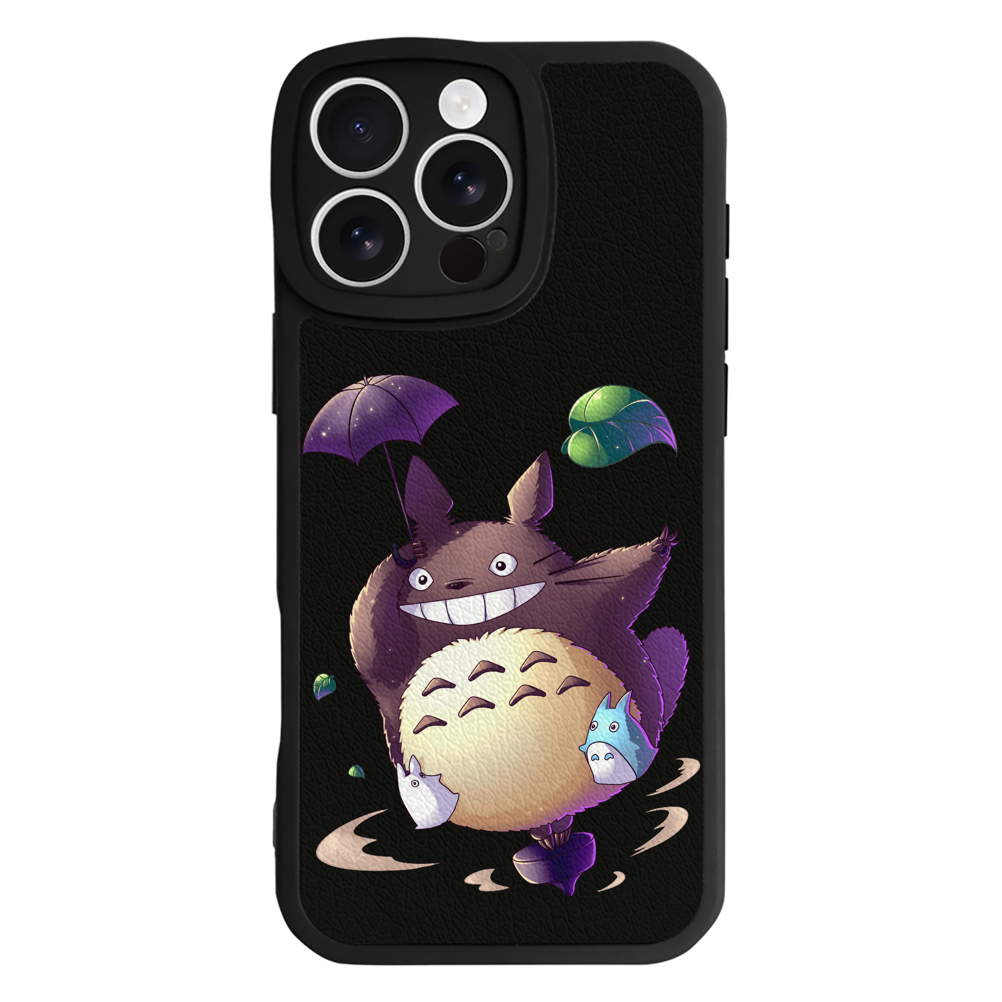 （画像用） となりのトトロ 草壁メイ 草壁サツキ My Neighbor Totoro Satsuki Kusakabe Mei Kusakabe 【iPhone 16シリーズ対応】シリコンスマホケース（レザー調） 材質：シリコン